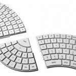 Эргономичная модульная клавиатура из трех частей