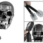Жуткий настольный телефон в виде черепа