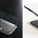 Стеклянные мышь и клавиатура