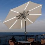 Садовый зонтик Yescom  может похвастаться  светодиодной подсветкой в спицах